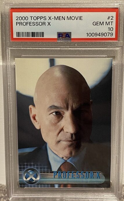 2000 Topps X-Men The Movie #2 — Professor X, front of card