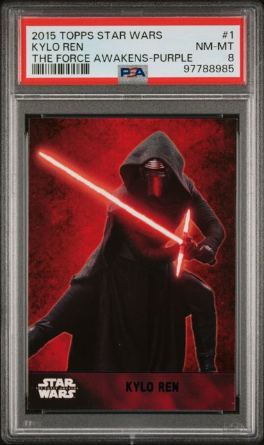 2015 Topps Star Wars: The Force Awakens #1 — Kylo Ren, front of card