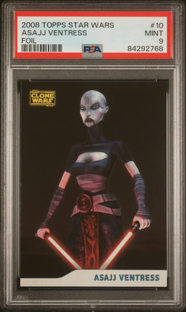 2008 Topps Star Wars: The Clone Wars #10 — Asajj Ventress, front of card