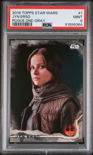 2016 Topps Star Wars: Rogue One #1 — Jyn Erso, front of card