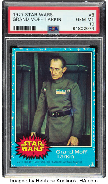 1977 Topps Star Wars #8 — Grand Moff Tarkin, front of card