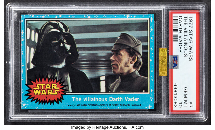 1977 Topps Star Wars #7 — Darth Vader, front of card