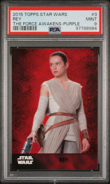 2015 Topps Star Wars: The Force Awakens #3 — Rey, front of card
