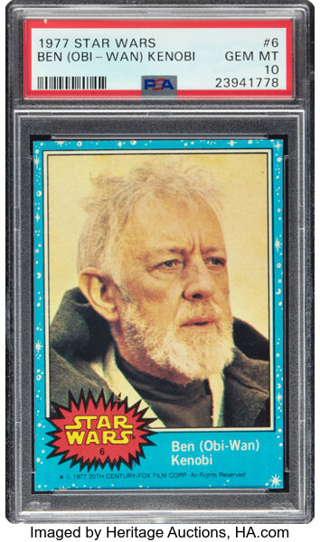 1977 Topps Star Wars #6 — Obi-Wan Kenobi, front of card